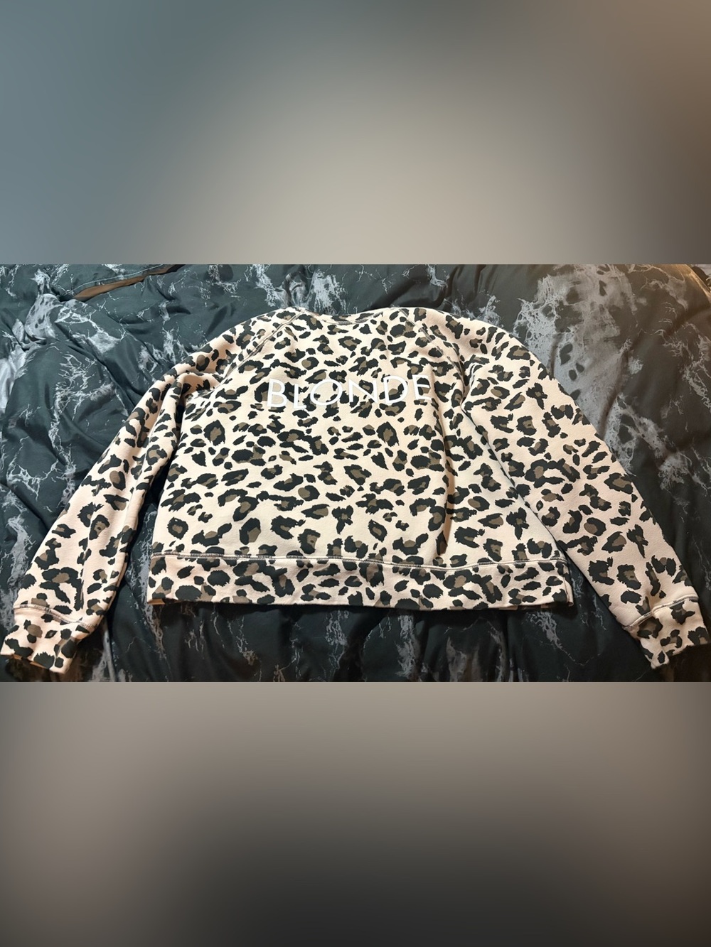 Brunette The Label Camo Fleece Pullover - Beige & Black